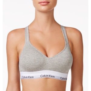 Calvin Klein Sports Bra Bralette Padded Crossback